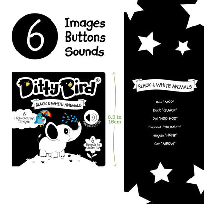 Ditty Bird: Black & White Animals