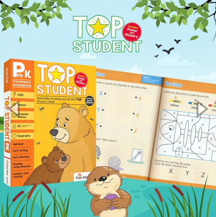 Evan-Moor Top Student Workbooks (Pre-K and K)