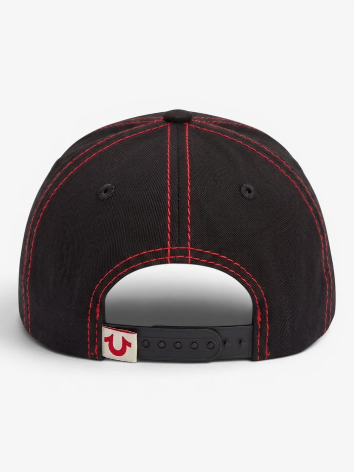 Gorra True Religion Horseshoe Negro Rojo