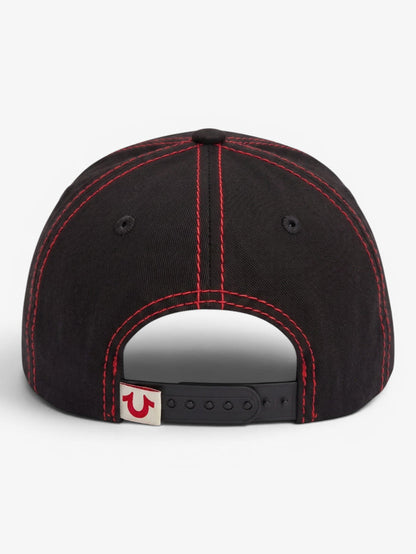 Gorra True Religion Horseshoe Negro Rojo