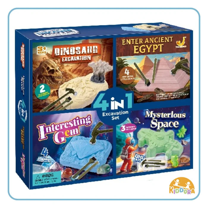 Kiddora 4-in-1 Excavation Set