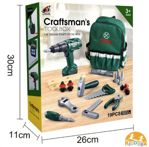 Kiddora Craftsman Backpack Tool Set