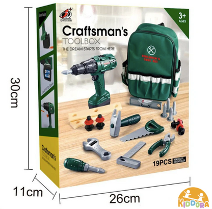 Kiddora Craftsman Backpack Tool Set
