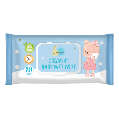Lamoon Organic Baby Wet Wipes 80 Sheets (2 Packs)