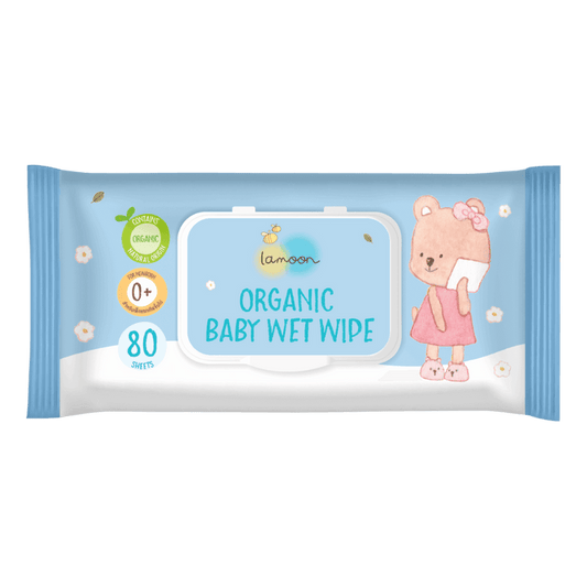 Lamoon Organic Baby Wet Wipes 80 Sheets (2 Packs)