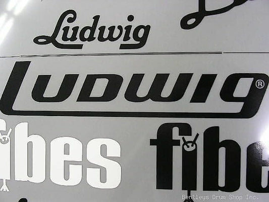 Late 70's/80's/Current Ludwig Black Logo Replacement Sticker (Hi Quality 3M!)