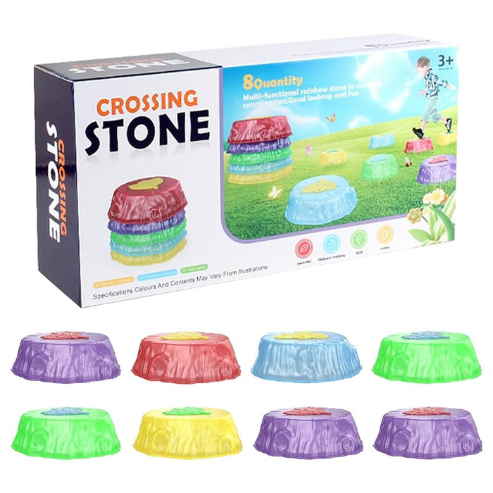 Little Fat Hugs Lighted Crossing Stones (8-pc)