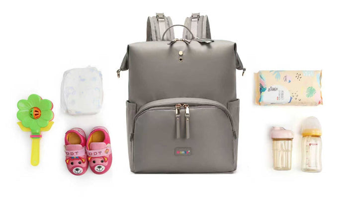 Mambo Nylon Waterproof Multi-Pocket Diaper Bag
