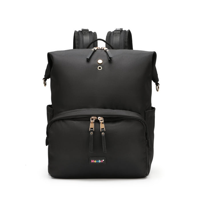 Mambo Nylon Waterproof Multi-Pocket Diaper Bag