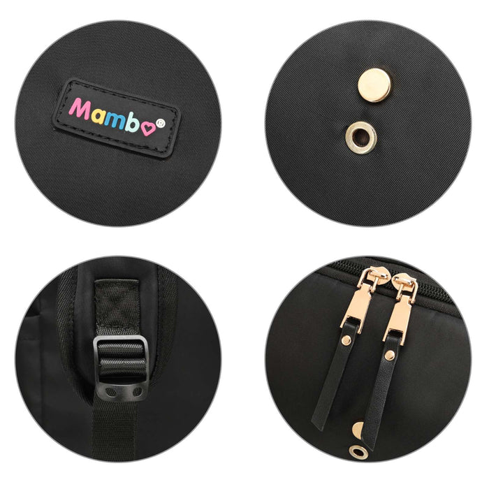 Mambo Nylon Waterproof Multi-Pocket Diaper Bag