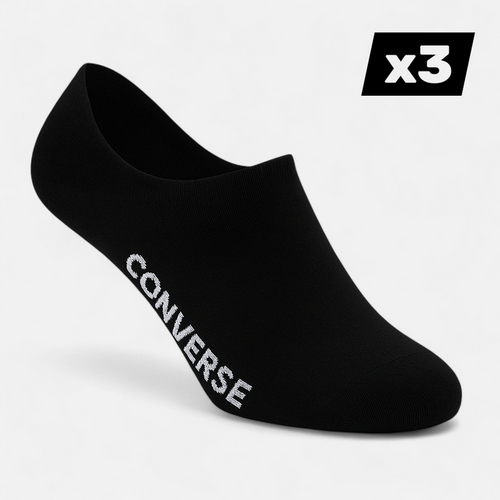 Medias Converse Tripack Invisible Negro