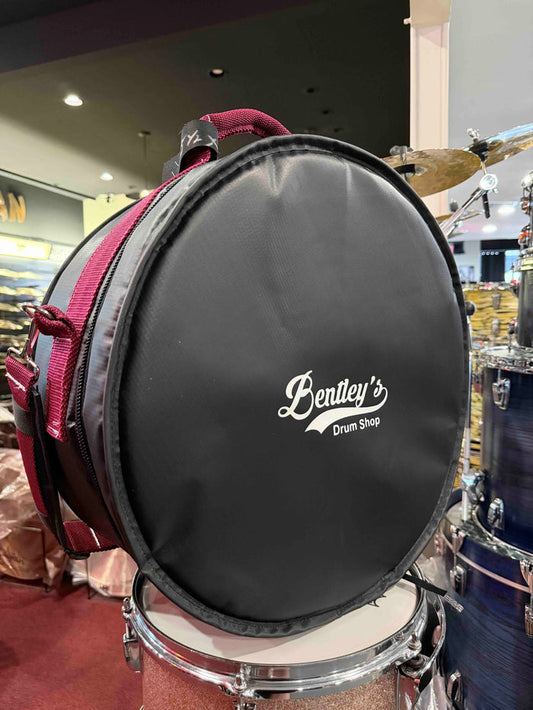 ~NEW!~ Bentley's Drum Shop Custom 5.5x14 Snare Drum Bag with Deep Merlot Rugged Straps (Made in the USA!)