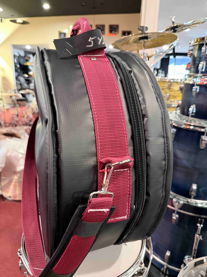 ~NEW!~ Bentley's Drum Shop Custom 5.5x14 Snare Drum Bag with Deep Merlot Rugged Straps (Made in the USA!)