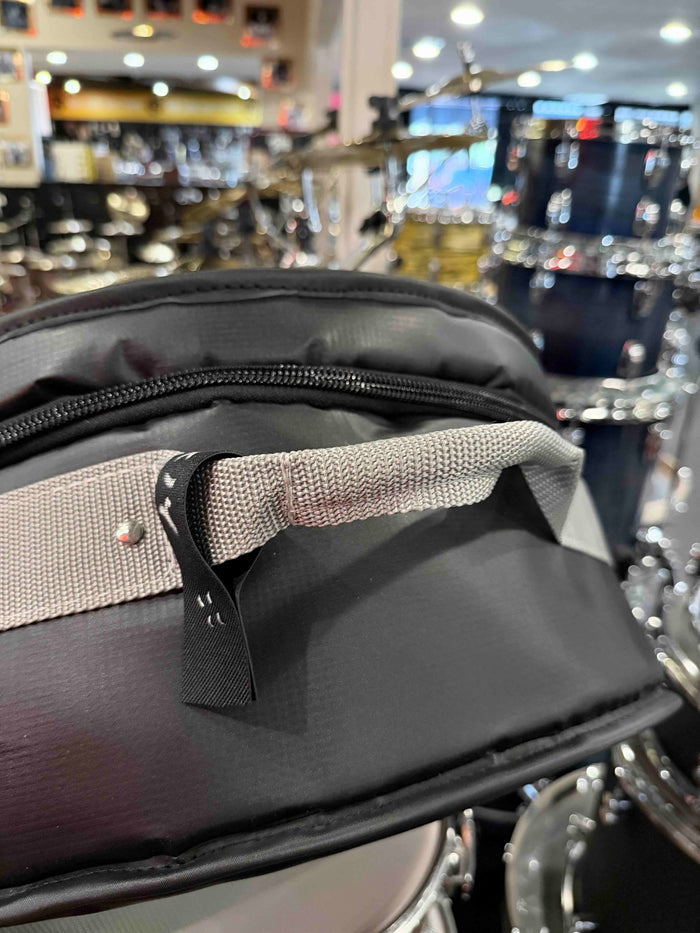 ~NEW!~ Bentley's Drum Shop Custom 6.5x14 Snare Drum Bag with Graphite Silver Rugged Straps (Made in the USA!)