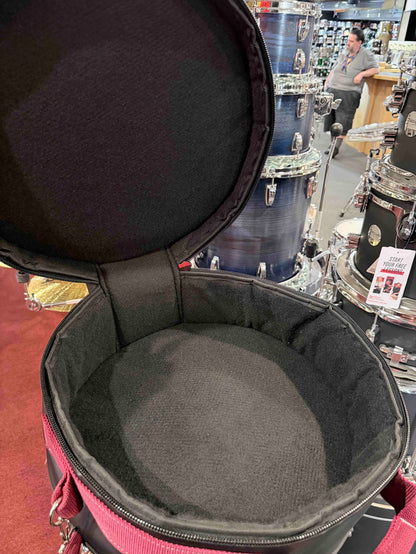 ~NEW!~ Bentley's Drum Shop Custom 6.5x14 Snare Drum Bag with Graphite Silver Rugged Straps (Made in the USA!)