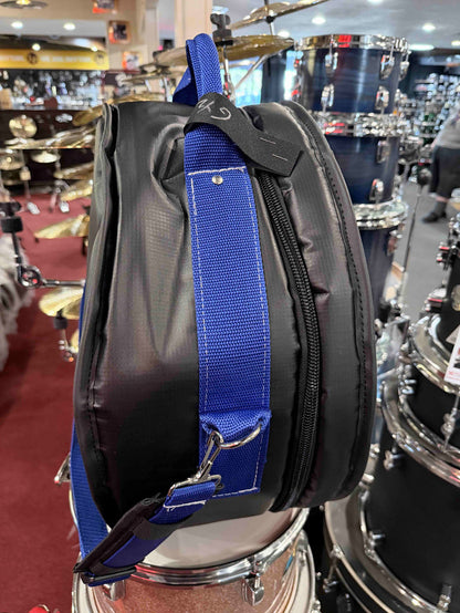 ~NEW!~ Bentley's Drum Shop Custom 6.5x14 Snare Drum Bag with Royal Blue Rugged Straps (Made in the USA!)