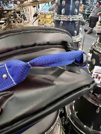 ~NEW!~ Bentley's Drum Shop Custom 6.5x14 Snare Drum Bag with Royal Blue Rugged Straps (Made in the USA!)