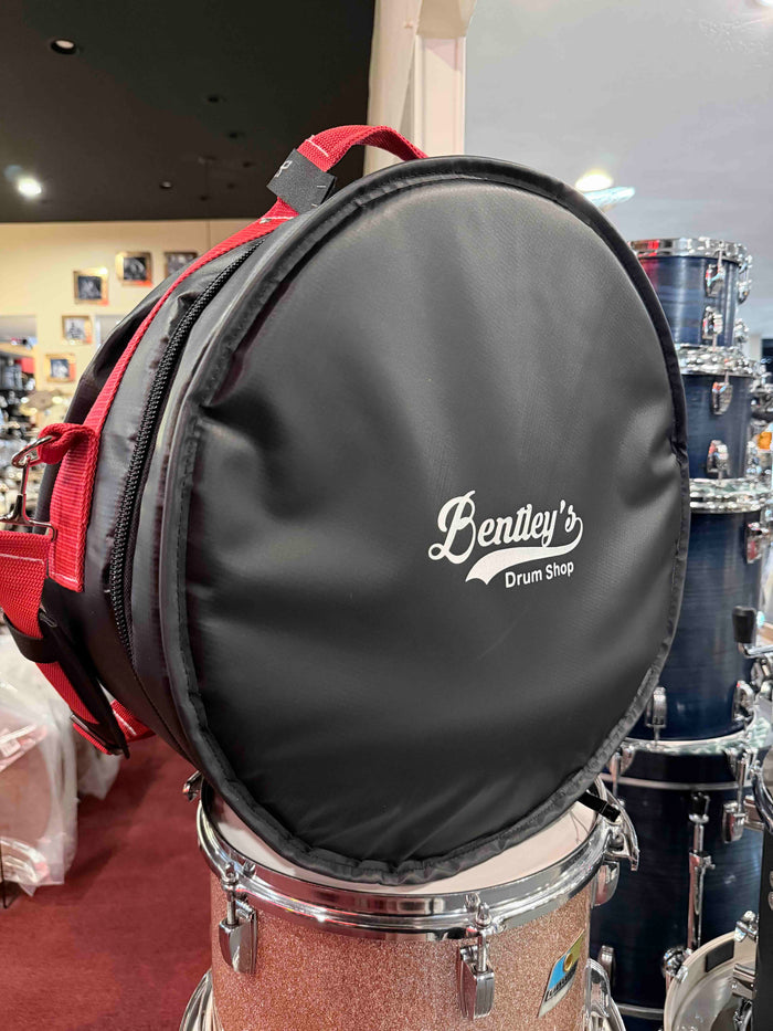 ~NEW!~ Bentley's Drum Shop Custom 8x14 Snare Drum Bag with Rossa Corsa Red Rugged Straps (Made in the USA!)