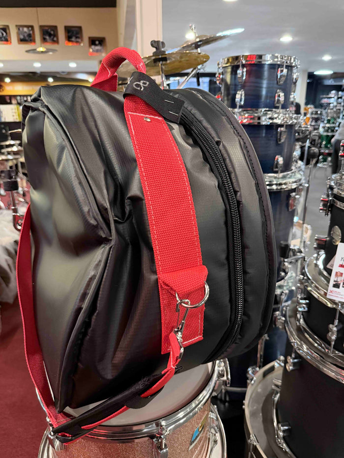 ~NEW!~ Bentley's Drum Shop Custom 8x14 Snare Drum Bag with Rossa Corsa Red Rugged Straps (Made in the USA!)