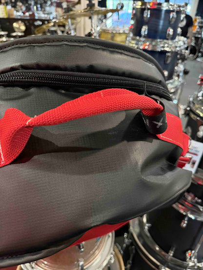 ~NEW!~ Bentley's Drum Shop Custom 8x14 Snare Drum Bag with Rossa Corsa Red Rugged Straps (Made in the USA!)