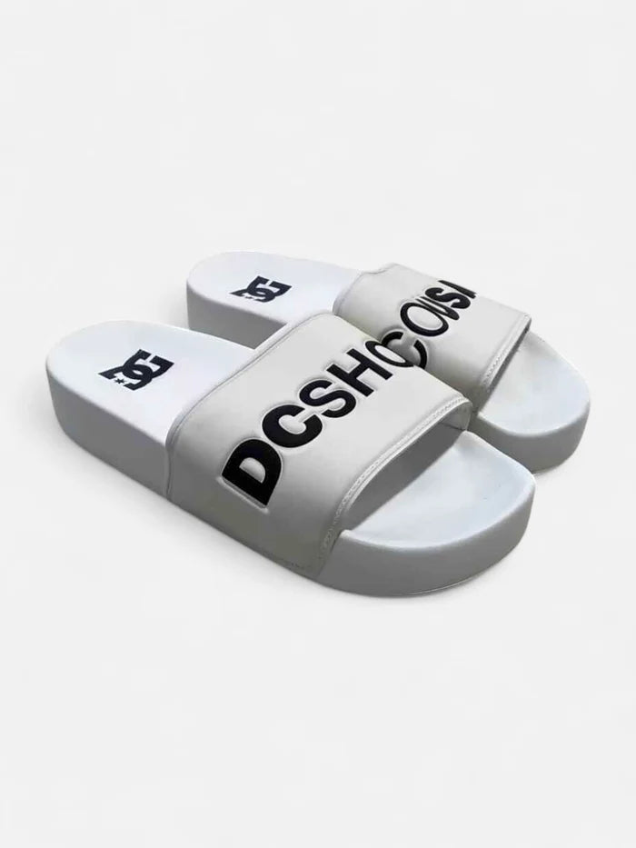 Ojota Mujer DC Slide Platform Blanco Crudo