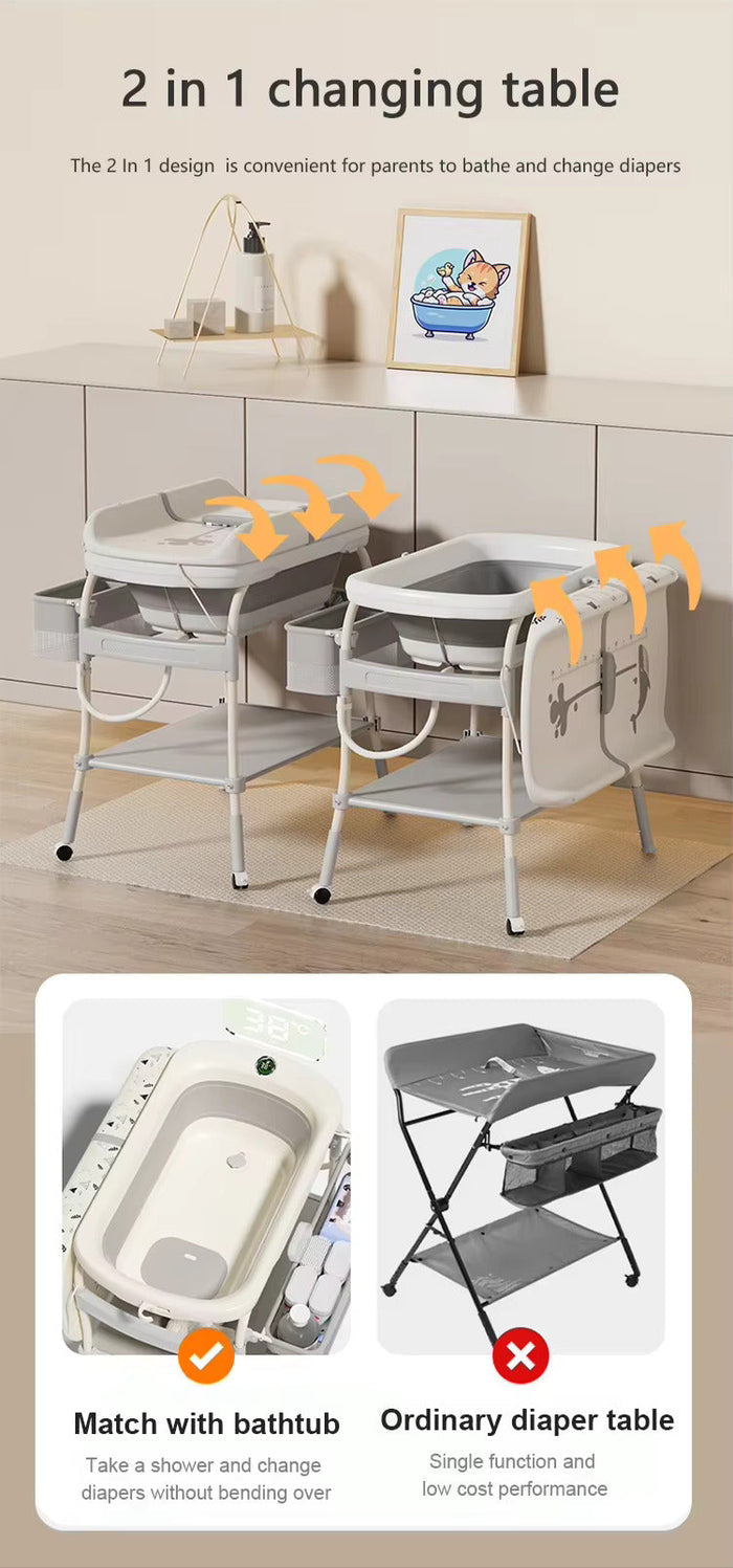 Olive & Cloud 2-in-1 Changing Table with Bathtub