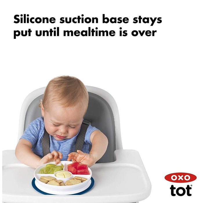 OXO Tot Stick And Stay Suction Divided Plate