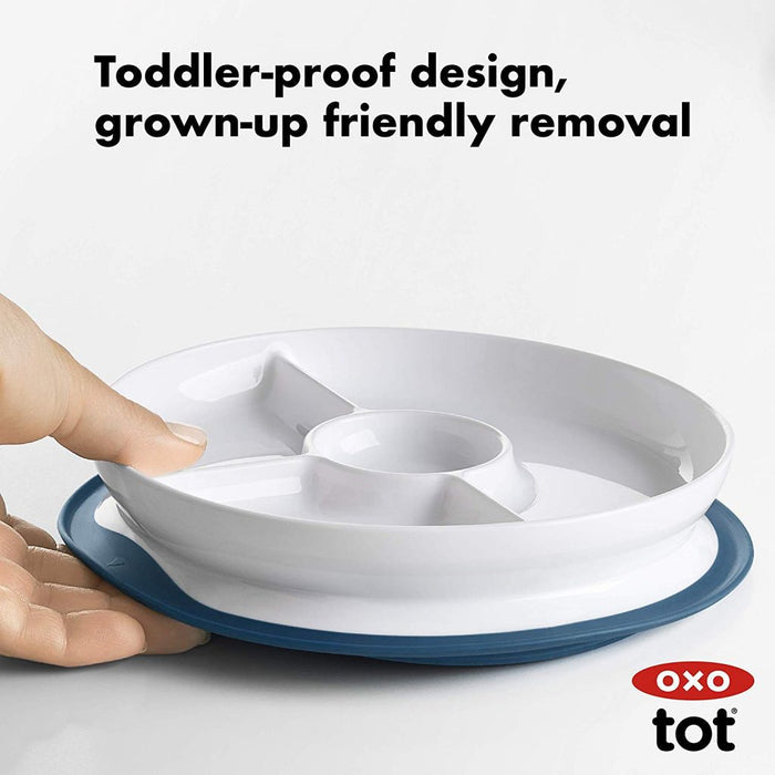 OXO Tot Stick And Stay Suction Divided Plate