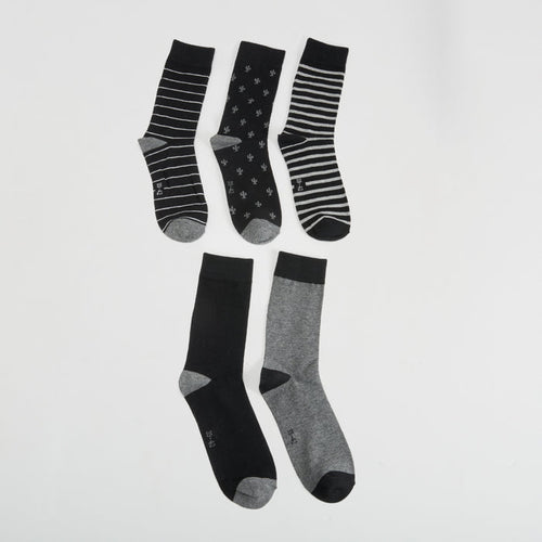 Pack x5 calcetines detalle gris caballero