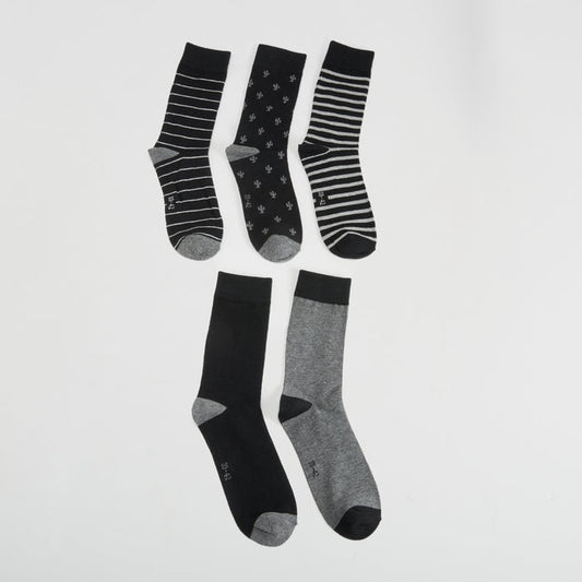 Pack x5 calcetines detalle gris caballero