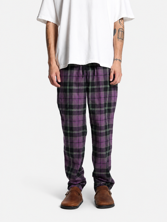 Pantalon Elepants Escoces 296 Viyela Violeta Negro