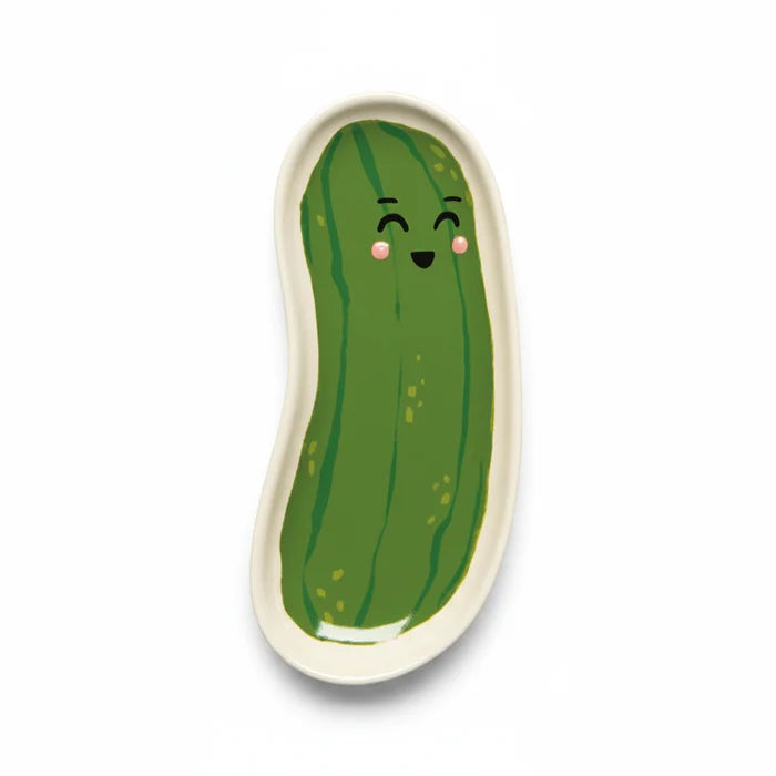 Pickle shaped tray