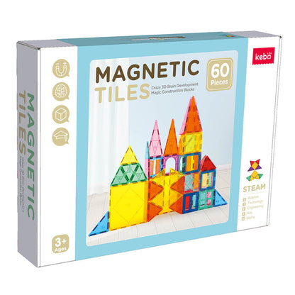 Playdate Kebo Magnetic Tiles 60 Pieces