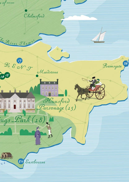 Pride and Prejudice Literary Map