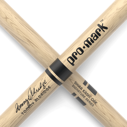 Promark Tommy Aldridge Signature Shira Kashi Oak Wood Tip Drumstick Pair