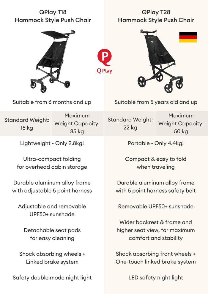 QPlay T28 Hammock Style Push Chair