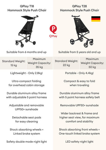 QPlay T28 Hammock Style Push Chair