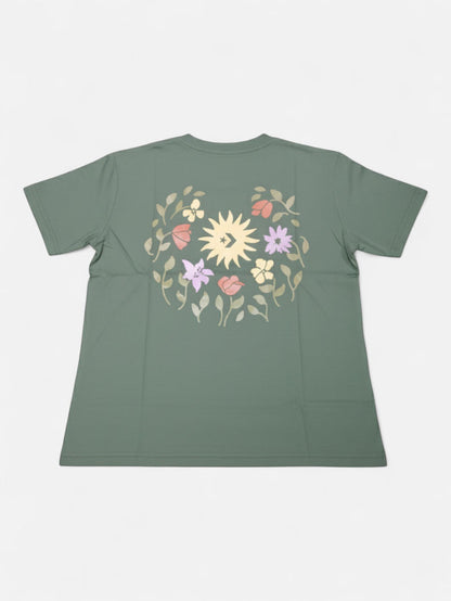 Remera Converse Mujer Floral Graphic Verde