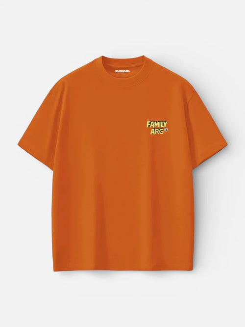 Remera Familyarg Tired Supersized Naranja