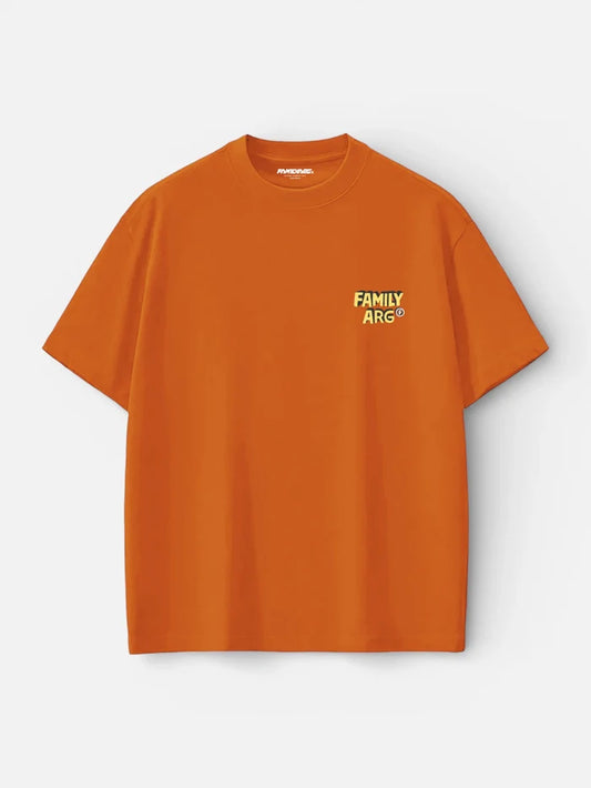 Remera Familyarg Tired Supersized Naranja