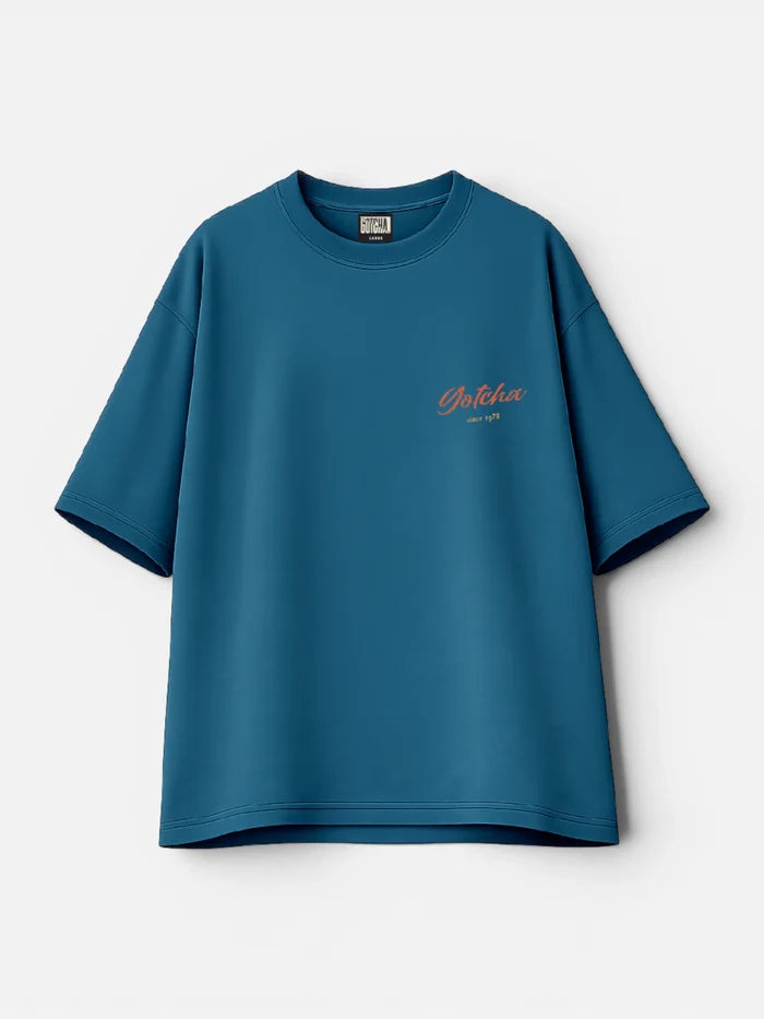 Remera Gotcha Big Fish Oversize Azul