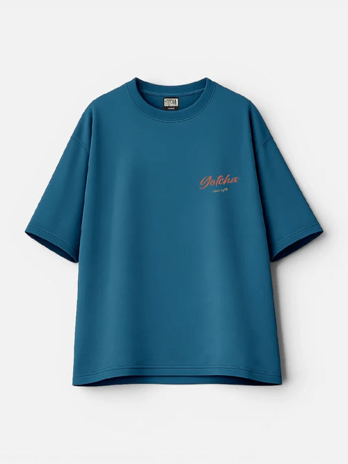 Remera Gotcha Big Fish Oversize Azul