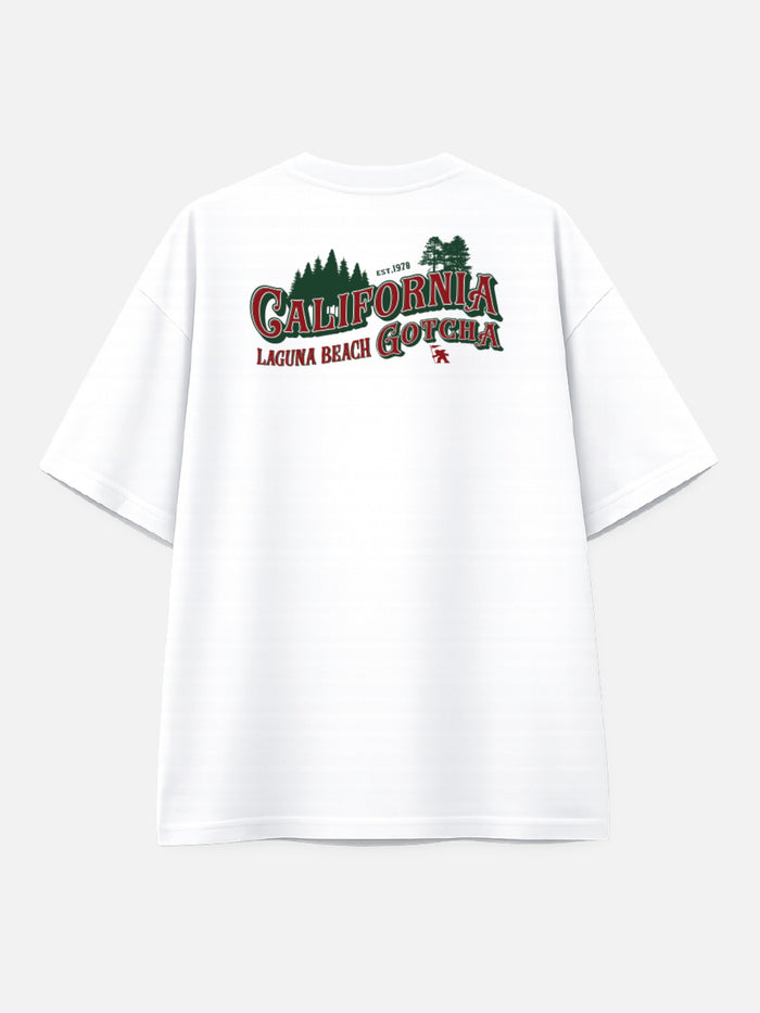 Remera Gotcha Christmas Oversize Blanco