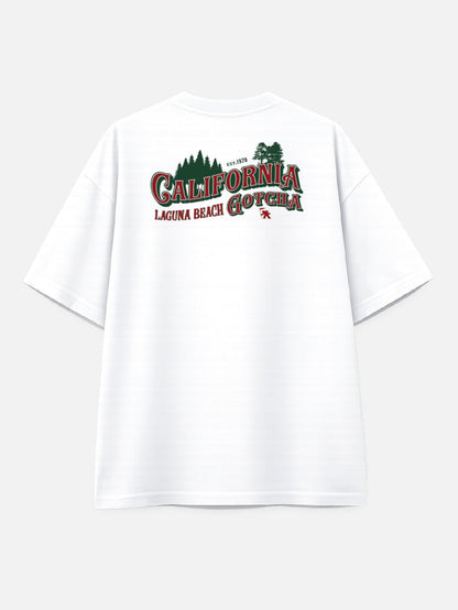 Remera Gotcha Christmas Oversize Blanco