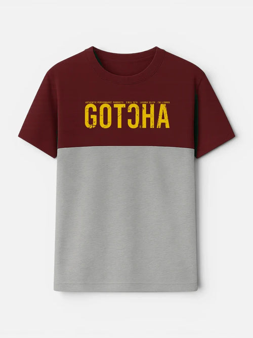 Remera Gotcha Panel Bordo Natural