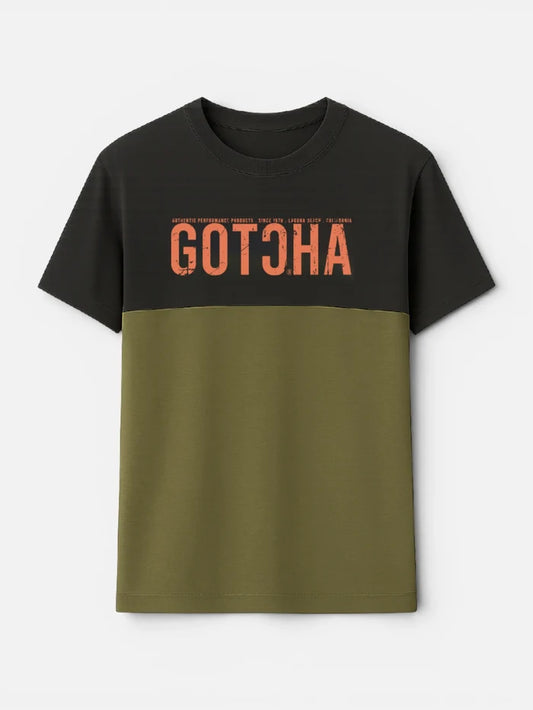 Remera Gotcha Panel Negro Verde