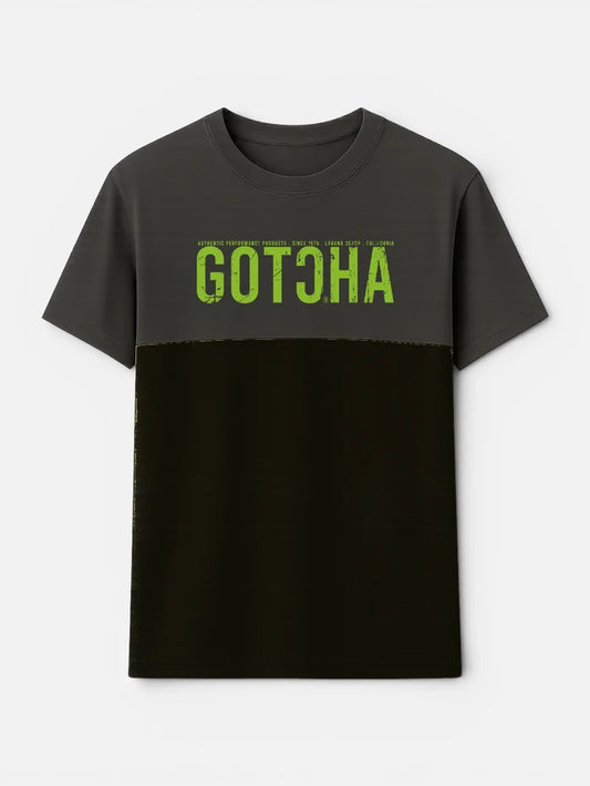 Remera Gotcha Panel Topo Negro