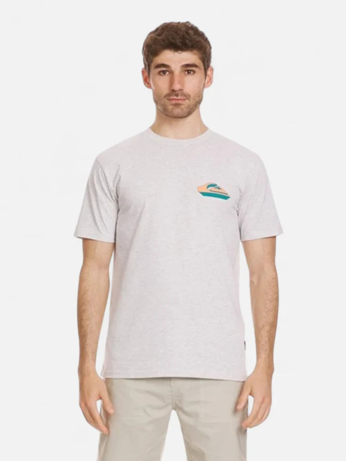 Remera Quiksilver Bloqued Vig Gris Claro