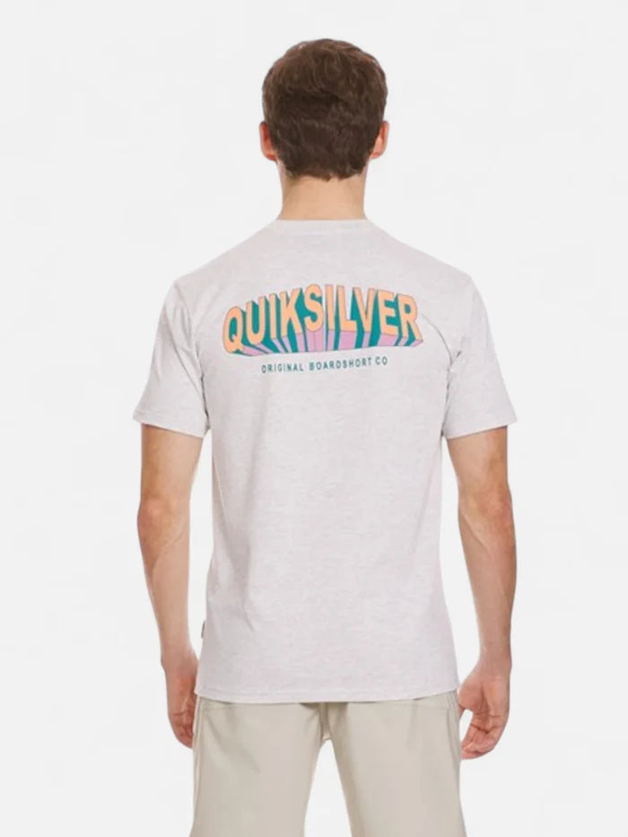 Remera Quiksilver Bloqued Vig Gris Claro