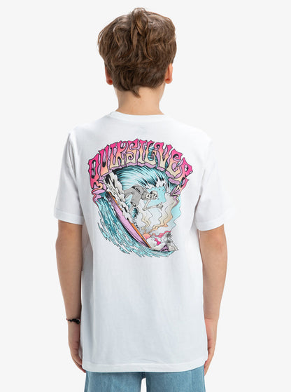 Remera Quiksilver Niño Ev Times Up Blanco